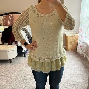 Flowy lace knit top
